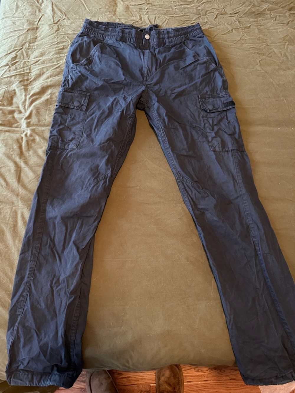 Authentic Kith Men's Navy Cargo Pants with Utility Pockets